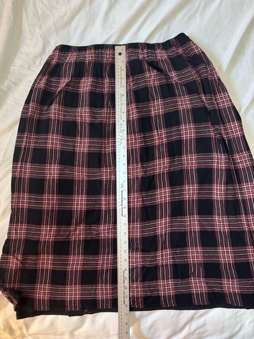 J. Jill Black & Pink Plaid Midi Skirt - Picture 6 of 7